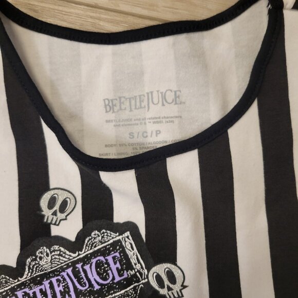 Girls BEETLEJUICE Movie Tutu Dress Sz Sm 6/6X Black Green White - Picture 3 of 5